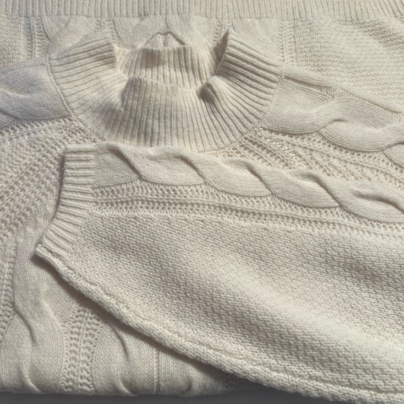 NWOT Merino Blend Banana Republic Ivory Pura Merino-Blend Sweater Sz M - Picture 7 of 9